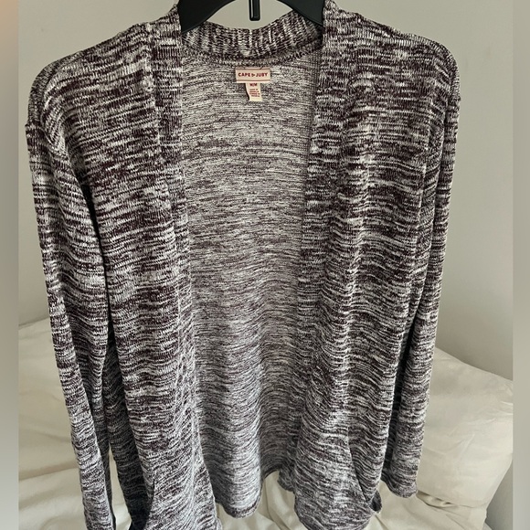 Cape Juby maroon and white pullover cardigan, women’s size M - Picture 1 of 3